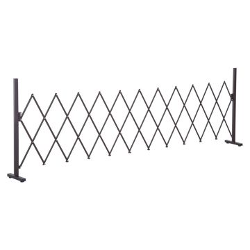 Декоративный забор Outsunny 300x31x103,5 см, черный.