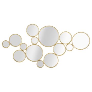 Koristeellinen peili Mauro Ferretti Mirrors, Kultainen, 100 × 51,5 × 2,3 cm