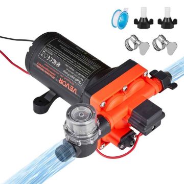 Kalvopumppu VEVOR LSDP1-050-070-42, 12 V, 4 kammiota, 31 × 15 × 13 cm
