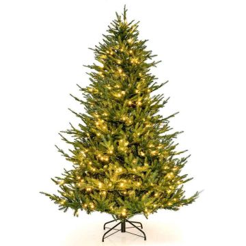Tekokuusi, 1130 oksankärkeä, 380 LED-valoa, Vihreä, 135 × 213 × 135 cm