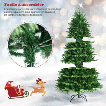 Artificial Christmas tree, 310 LED lights, 102 × 180 cm