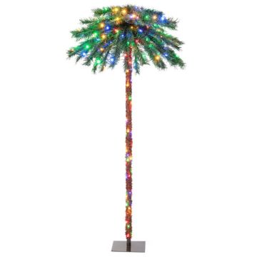 Keinopalmu, 210 moniväristä LED-valoa, 96 × 183 cm