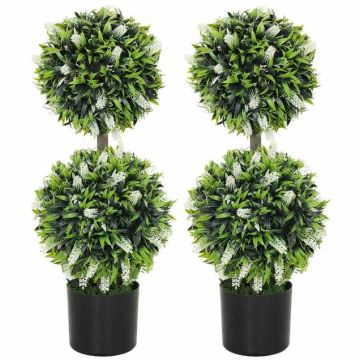 Keinotekoiset laventelipuut, 2 kpl, Ø15 × 70 cm