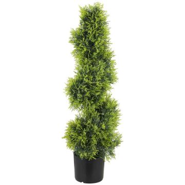 Keinotekoinen spiraalimainen pensaskasvi, 693 lehteä, Vihreä, Ø16,5 × 90 cm