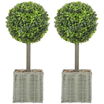 Keinotekoisten puksipuiden sarja, 2 kpl, Ø 15 × 50 cm