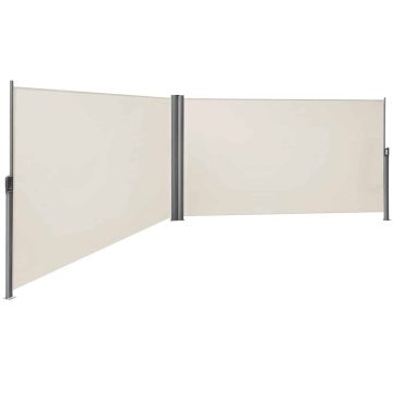 Kaksipuolinen sivumarkiisi / markiisi 200 x 600 cm, beige