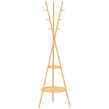Vaatenaulakko, 9 koukkua, 2 hyllyä, 58,5 × 176 × 58,5 cm