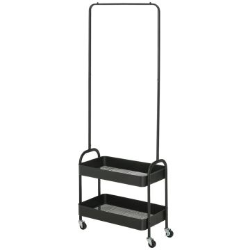 Vaatehenkari Homcom 56,5x31,5x152,5cm, musta