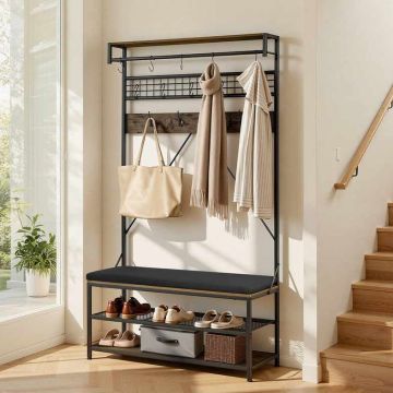 Naulakko VEVOR DX0202-C250430Y-01, Kenkäpenkillä, Musta/ruskea, 101,5 × 183 × 40 cm
