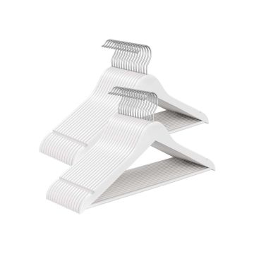Vaateripustimet SONGMICS CRW030W02, 30 kpl, Valkoinen, 43 × 21 cm