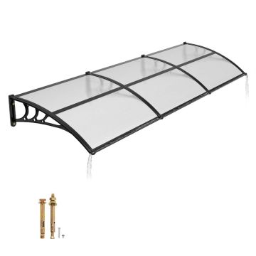 Ovikatos VEVOR CZPC40X120T-C, Vedenpoistolla, Kirkas, 965 × 2975 × 275 mm