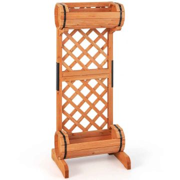 Kaksikerroksinen istutusastia, 2 astiaa, Oranssi, 45,72 × 35,56 × 113,03 cm