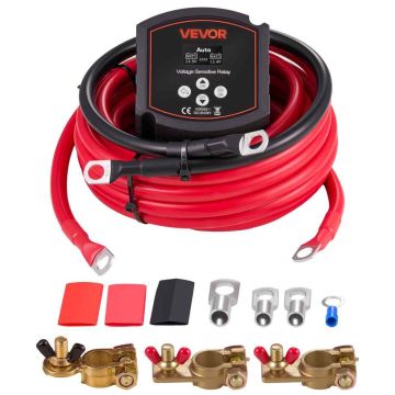 Kahden akun erotin VEVOR VSR005-1, 12 V, 300 A, 25 × 24,5 × 10 cm