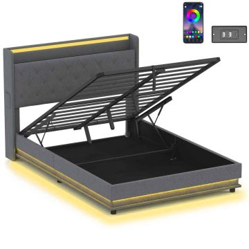Каркас двуспальной кровати, с LED-подсветкой