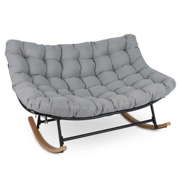 Double outdoor rocking chair, 2-seater, 110.5 × 150 × 81 cm