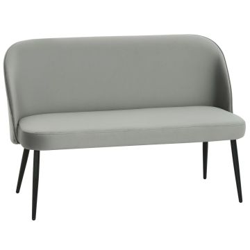 Kahden istuttava sohva, 2-istuttava, Harmaa, 127 × 84,5 × 63 cm