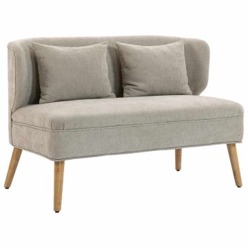 Kahden istuttava sohva, 2 istuttava, Beige, 117 × 78,5 × 65 cm