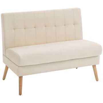 Kahden istuttava sohva, 2 istuttava, Beige, 118 × 68 × 90 cm