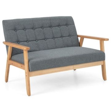 Two-seater sofa bed, 2-seater, Grey, 114 × 77 × 72 cm