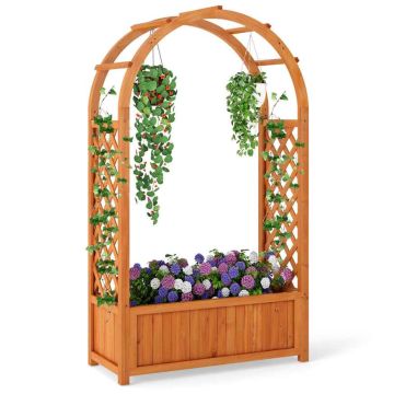 Поднятая грядка 83x36x146см, коричневого цвета