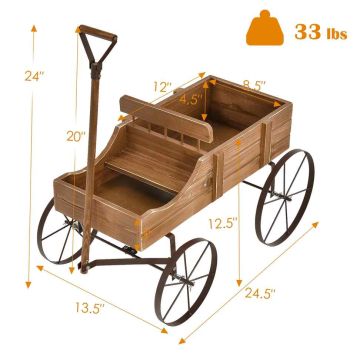 Подставка для цветов 62x34x60см, коричневого цвета