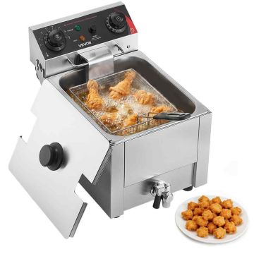 Sähköfriteerauslaite VEVOR SEF-101V, 6,8 l, 52,5 × 41 × 32 cm