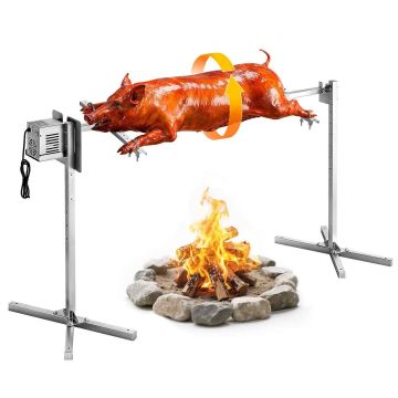 Sähköinen varrasgrilli VEVOR TB-56N, 8 korkeudensäätötasoa, 60 kg, 1825 × 535 × 860 mm