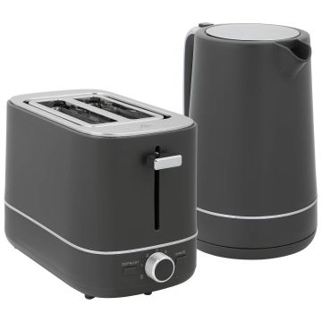Vedenkeittimen ja leivänpaahtimen pakkaus, 1,7 l vedenkeitin, 6 astetta