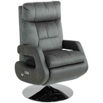 Sähköinen recliner-nojatuoli, jalkatuella ja USB-liitännällä, 84 × 118–124 × 69 cm