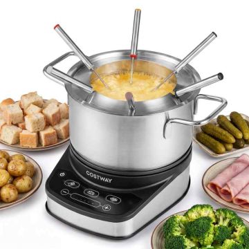 Sähköinen fondue-setti, 3 l kattila, 6 haarukkaa