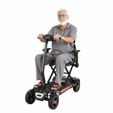 Sähköinen liikkumisskootteri VEVOR N3473, 4 pyörää, Musta, 970 × 570–640 × 810–950 mm