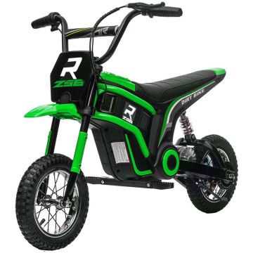 Lasten sähkömoottoripyörä, 24 V, 350 W, Vihreä, 119 × 64 × 76,5 cm
