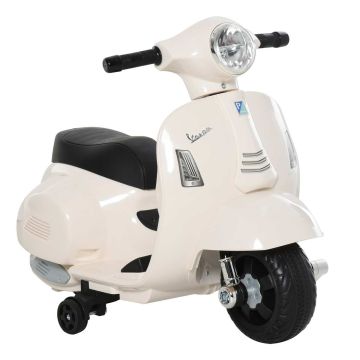 Электрический мотоцикл для детей Homcom 66,5x38x52 см, бело-чёрный