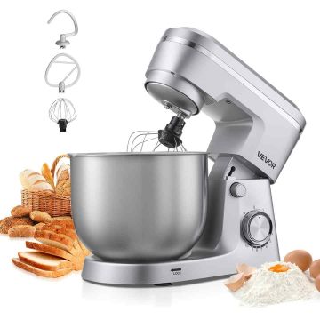 Sähkövatkain VEVOR SM-2541H, 5,7 l, 10 nopeutta, Hopeanvärinen, 37,5 × 29,2 × 24,1 cm
