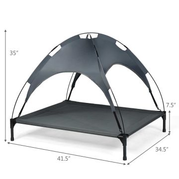 Koiran peti 105x87x89cm, harmaa väri