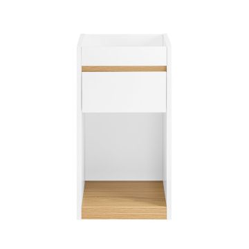 Прикроватный столик 30x35x55см., белого/светло-коричневого цвета