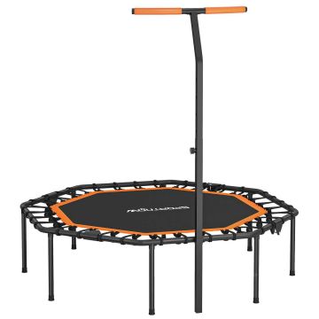 Fitness-trampoliini, säädettävällä kahvalla, 128 × 120 × 98–126 cm