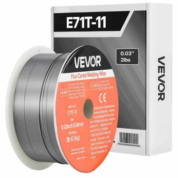Сварочная MIG-проволока с флюсовым сердечником VEVOR E71T-11, 0,8 мм, 0,9 кг, 1 катушка, 10 × 5,1 × 1,7 см