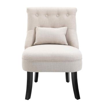 Tuoli Homcom 52,5x69x77cm, kerma/musta väri