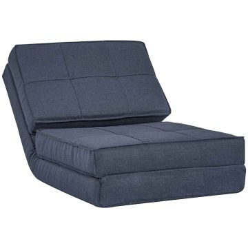 Nojatuoli Homcom 61x73x58cm, tummansininen