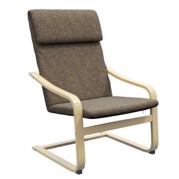 Nojatuoli Homcom 65x69x98cm, ruskea/vaaleanruskea väri
