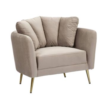 Armchair Kiev, Gray/gold, 88 × 74 × 77 cm