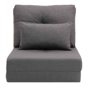 Tuoli-sänky Homcom 60x80x56cm, tummanharmaa