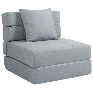Tuoli-sänky Homcom 70x70x61cm, harmaa