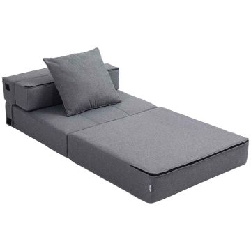 Tuoli-sänky Homcom 70x70x61cm, tummanharmaa