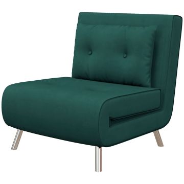 Nojatuoli-sänky Homcom 77x88x83cm, tummanvihreä