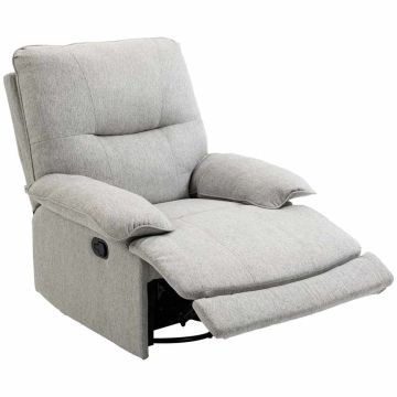 Nojatuoli jalkatilalla Homcom 89x98x101cm, harmaa
