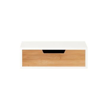 Kahvikapselirasia 30x31x10cm., valkoinen/vaaleanruskea