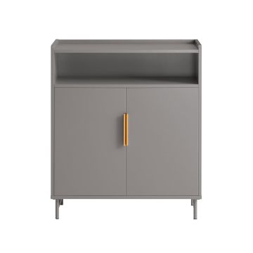Тумба для прихожей 70x35x81см., серо-золотого цвета