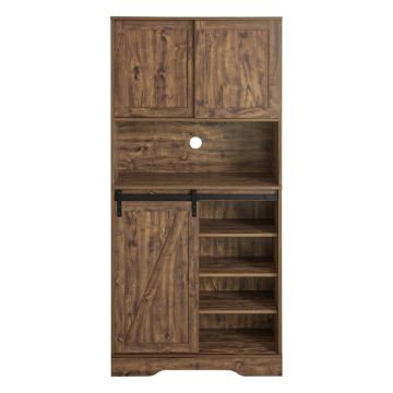 Buffetti 80x34x170cm., ruskea/musta